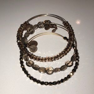 Alex and Ani beaded bracelet stack